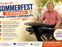 Sandro Hoffmann als professioneller Musiker für Sommerfeste mit Live-Musik und Gesang in Österreich.