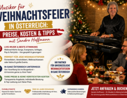 Sandro Hoffmann als professioneller Musiker für Weihnachtsfeiern mit Live-Musik und Gesang in Österreich.