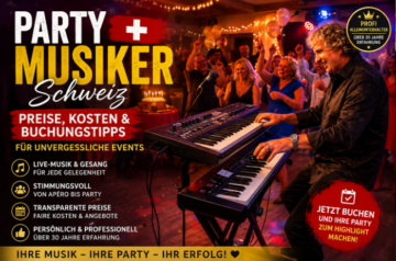 Sandro Hoffmann als professioneller Party Musiker und Alleinunterhalter auf einer Geburtstagsfeier in der Schweiz.