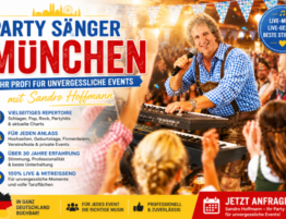 Sandro Hoffmann als professioneller Party Sänger für Hochzeiten, Firmenfeiern und private Events in München.