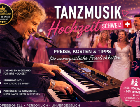 Sandro Hoffmann sorgt als professioneller Hochzeitsmusiker und Alleinunterhalter für Tanzmusik auf einer Hochzeit in der Schweiz.