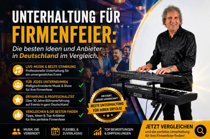 Sandro Hoffmann als professioneller Musiker und Alleinunterhalter für Firmenfeiern in Deutschland.