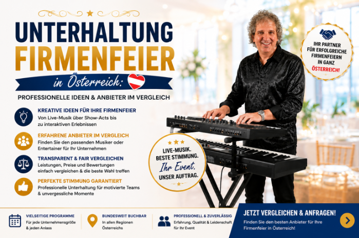 Sandro Hoffmann als professioneller Musiker und Entertainer für Firmenfeiern in Österreich.