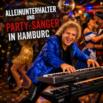 Alleinunterhalter und Party-Sänger in Hamburg bei einer ausgelassenen Party mit Live-Musik
