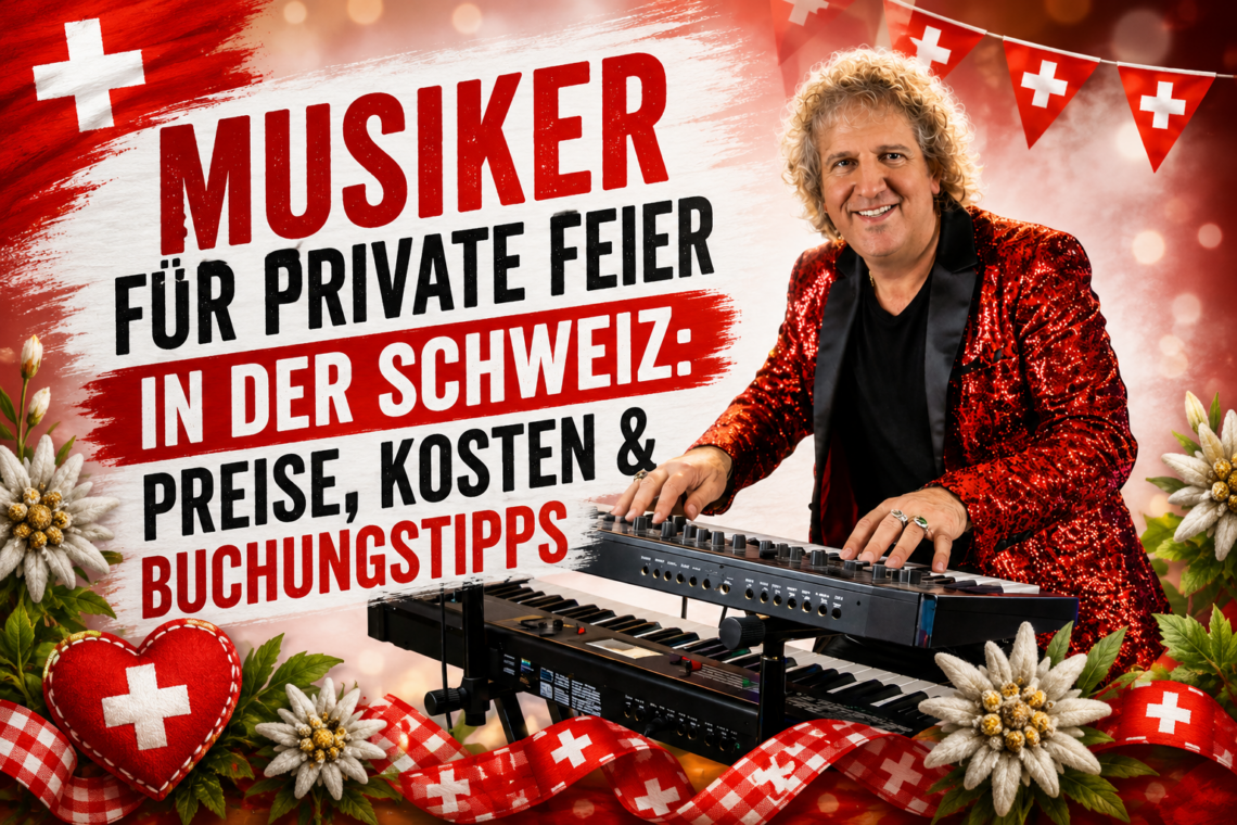 Sandro Hoffmann als Musiker und Alleinunterhalter am Keyboard bei einer privaten Feier in der Schweiz