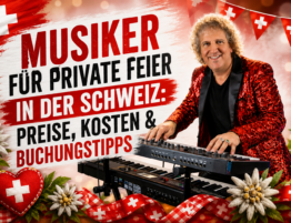 Sandro Hoffmann als Musiker und Alleinunterhalter am Keyboard bei einer privaten Feier in der Schweiz