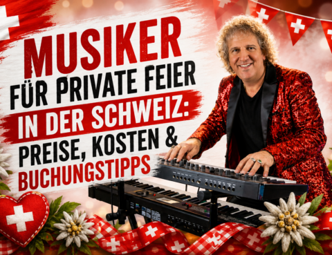 Sandro Hoffmann als Musiker und Alleinunterhalter am Keyboard bei einer privaten Feier in der Schweiz