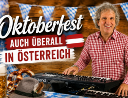 Sandro Hoffmann als Live-Musiker und Alleinunterhalter bei einer Oktoberfestfeier in Österreich am Keyboard