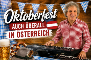 Sandro Hoffmann als Live-Musiker und Alleinunterhalter bei einer Oktoberfestfeier in Österreich am Keyboard