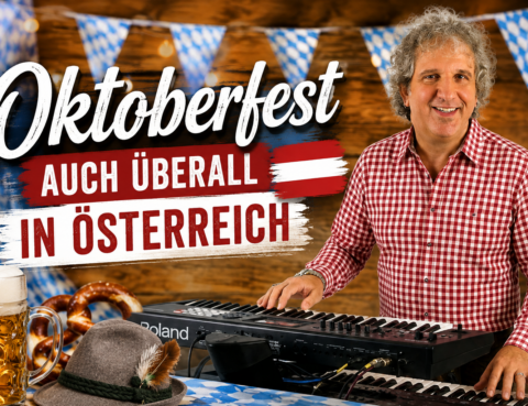 Sandro Hoffmann als Live-Musiker und Alleinunterhalter bei einer Oktoberfestfeier in Österreich am Keyboard