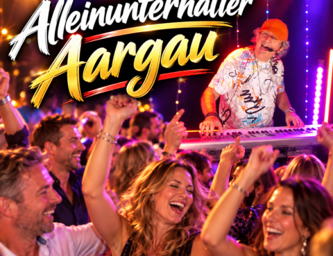 Alleinunterhalter im Aargau bei einer ausgelassenen Party mit tanzenden Gästen