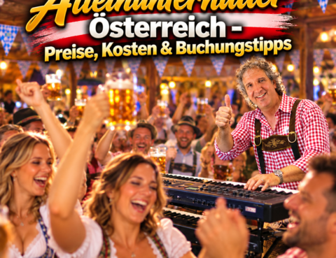 Alleinunterhalter in Österreich bei einer ausgelassenen Party mit tanzenden Gästen